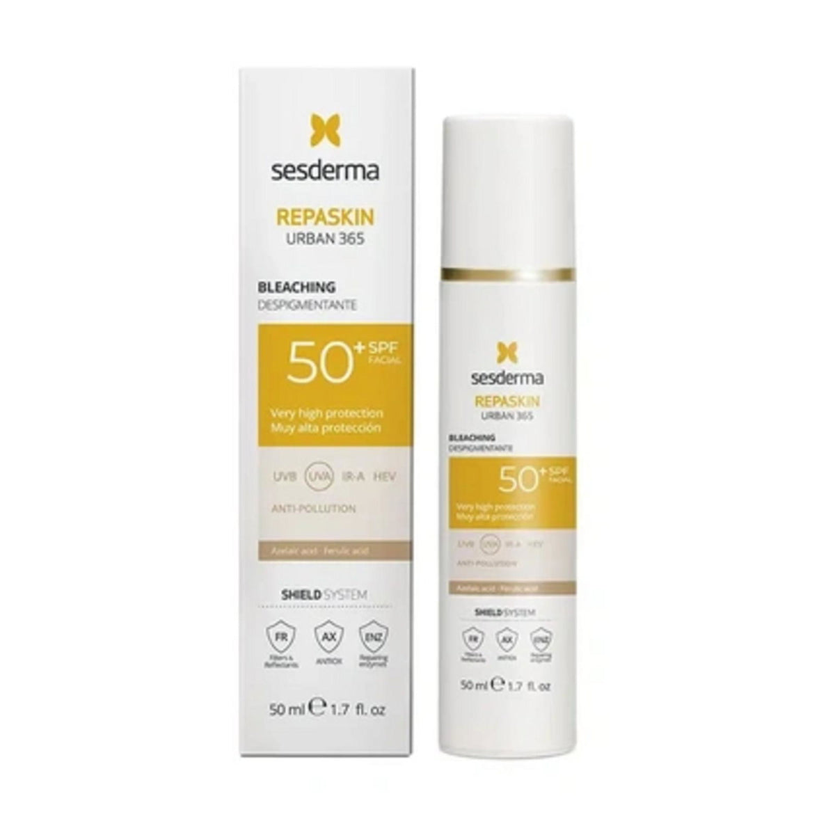 Sesderma, Repaskin Urban 365, Protecting & Brightening, Day, Cream, For Face, SPF 50, 50 ml