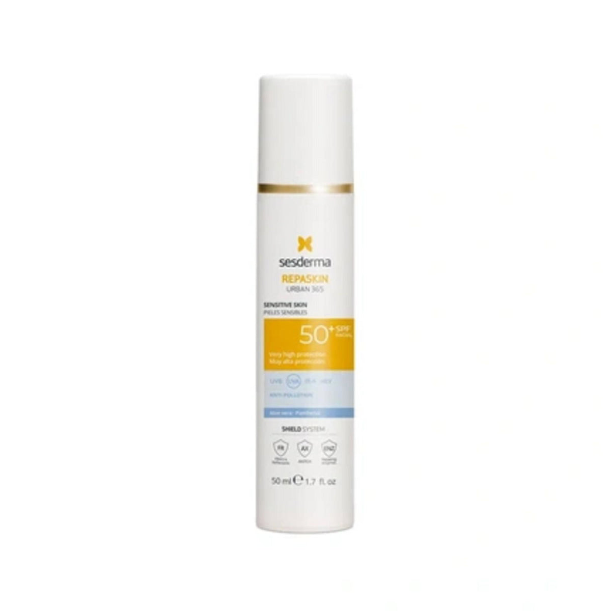 Sesderma, Repaskin Urban 365, Soothing & Hydrating, Before Sun Exposure, Cream, For Face, SPF 50, 50 ml
