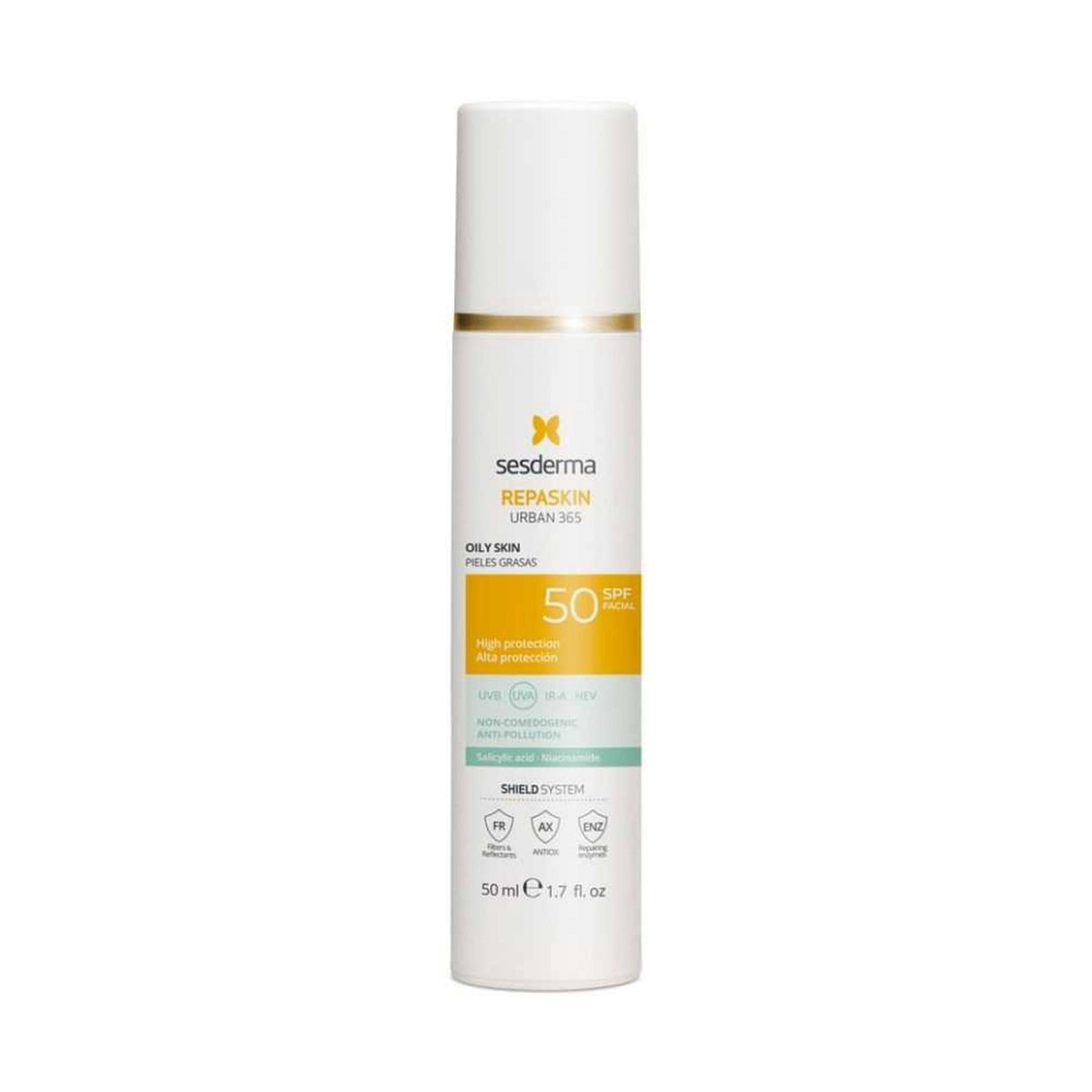 Sesderma, Repaskin Urban 365, Mattifying & Protecting, Before Sun Exposure, Cream, For Face, SPF 50, 50 ml