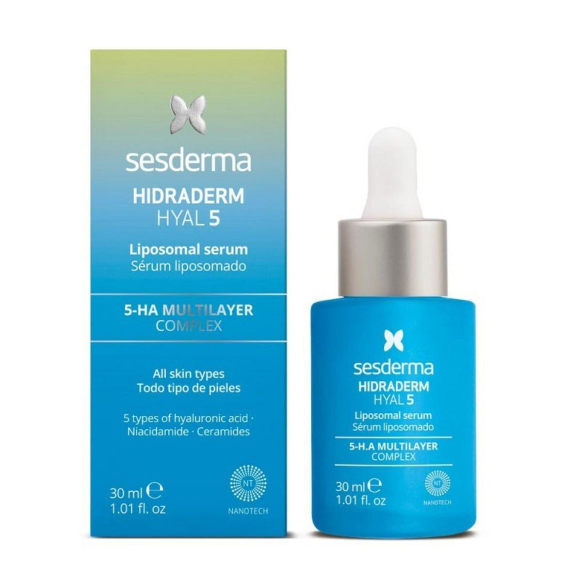 Sesderma, Hydraderm Hyal 5, Anti-Aging & Hydrating, Day & Night, Serum, For Face, 30 ml