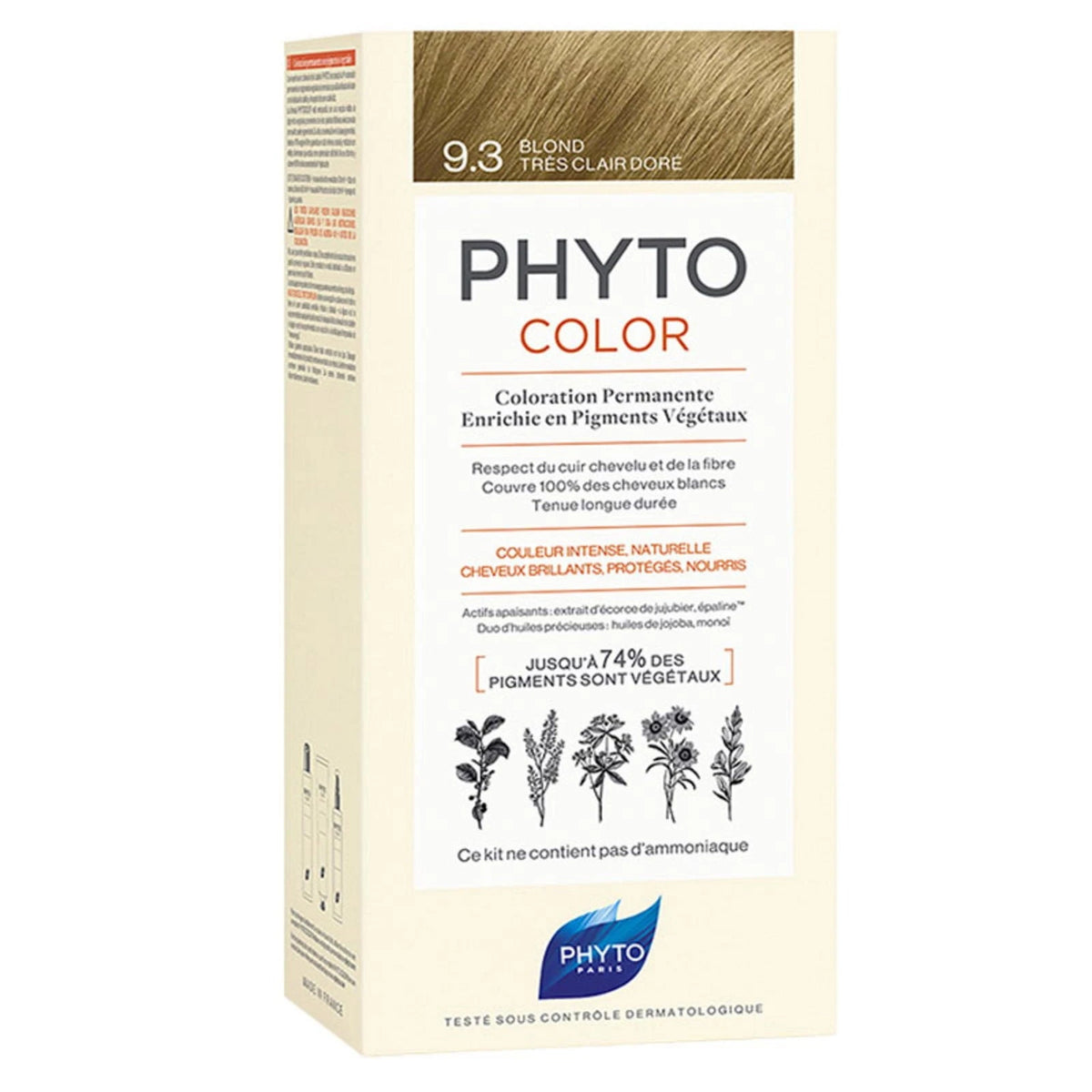 Phyto Phytocolor Permanente Haarverf 9.3 Zeer Licht Goudblond 50 ml