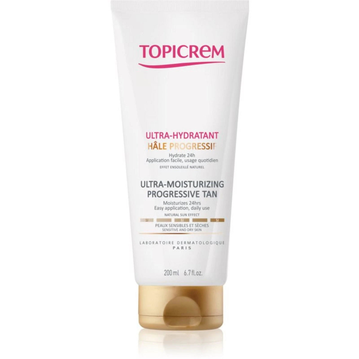 Topicrem Ultra-Hydraterende Geleidelijke Bruiningsemulsie 200 ml