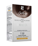 BioNike, Shine On, Permanent Hair Dye, 7.32 Caramel Blonde, 145 ml