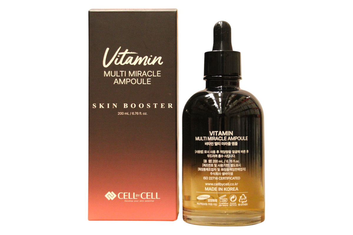 Cell By Cell, Miracle Ampoule, Multivitamin, Anti-Spots & Lightener, Serum, For Face, 200 ml