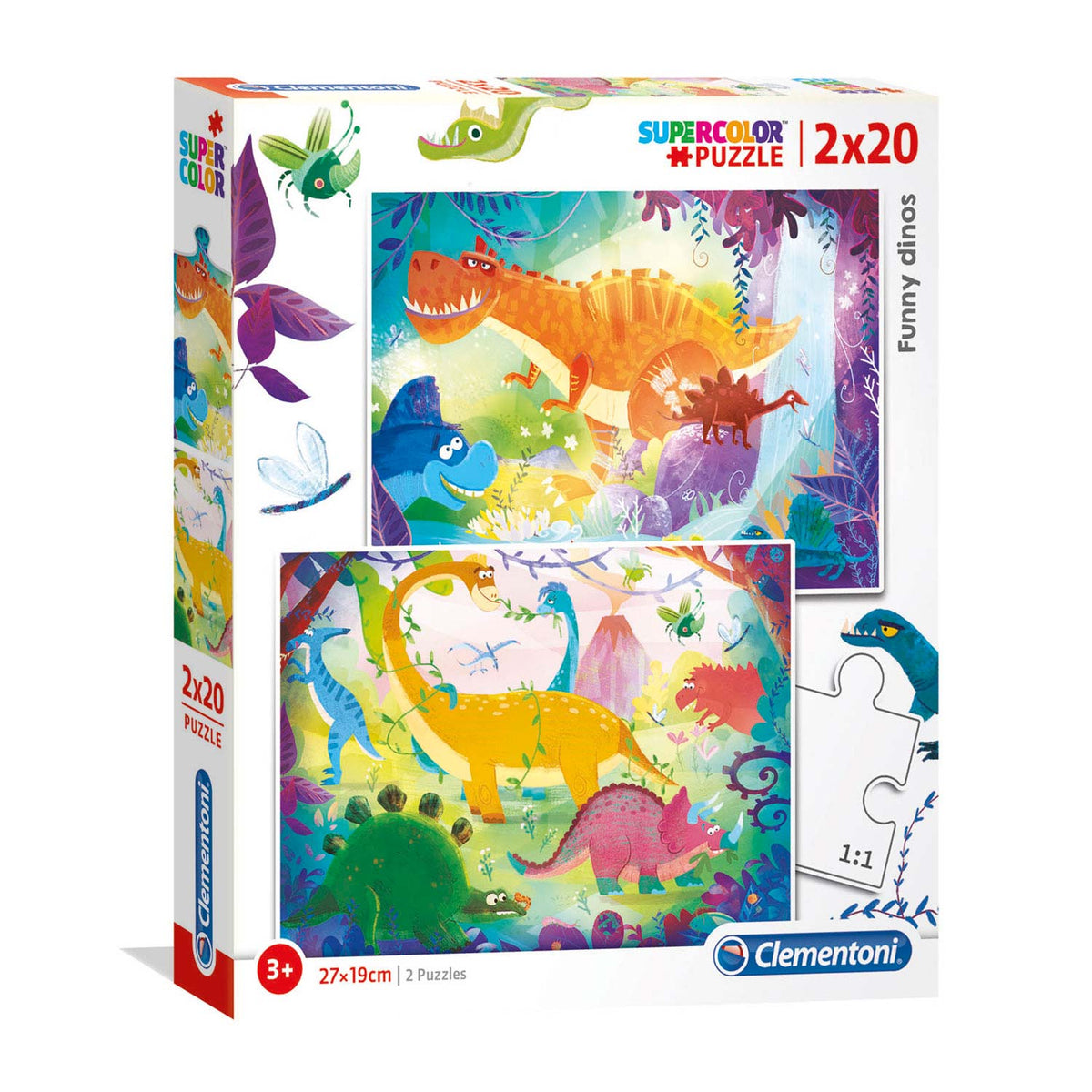 Set Duo, Clementoni, Supercolor, Jigsaw Puzzles 2 x 20 pcs