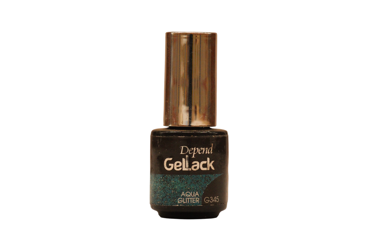 Depend Gel Lack Aqua Glitter G345 Semipermanente Nagellak 5 ml Tester