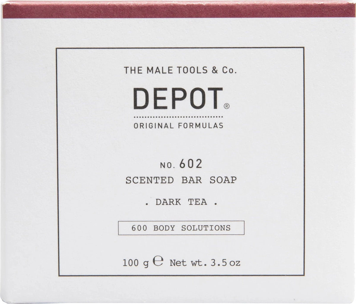 Depot, 600 Body Solutions No. 602, Botanical Complex, Cleansing, Dark Tea, Scented Soap Bar , Aromatic Notes, 100 g