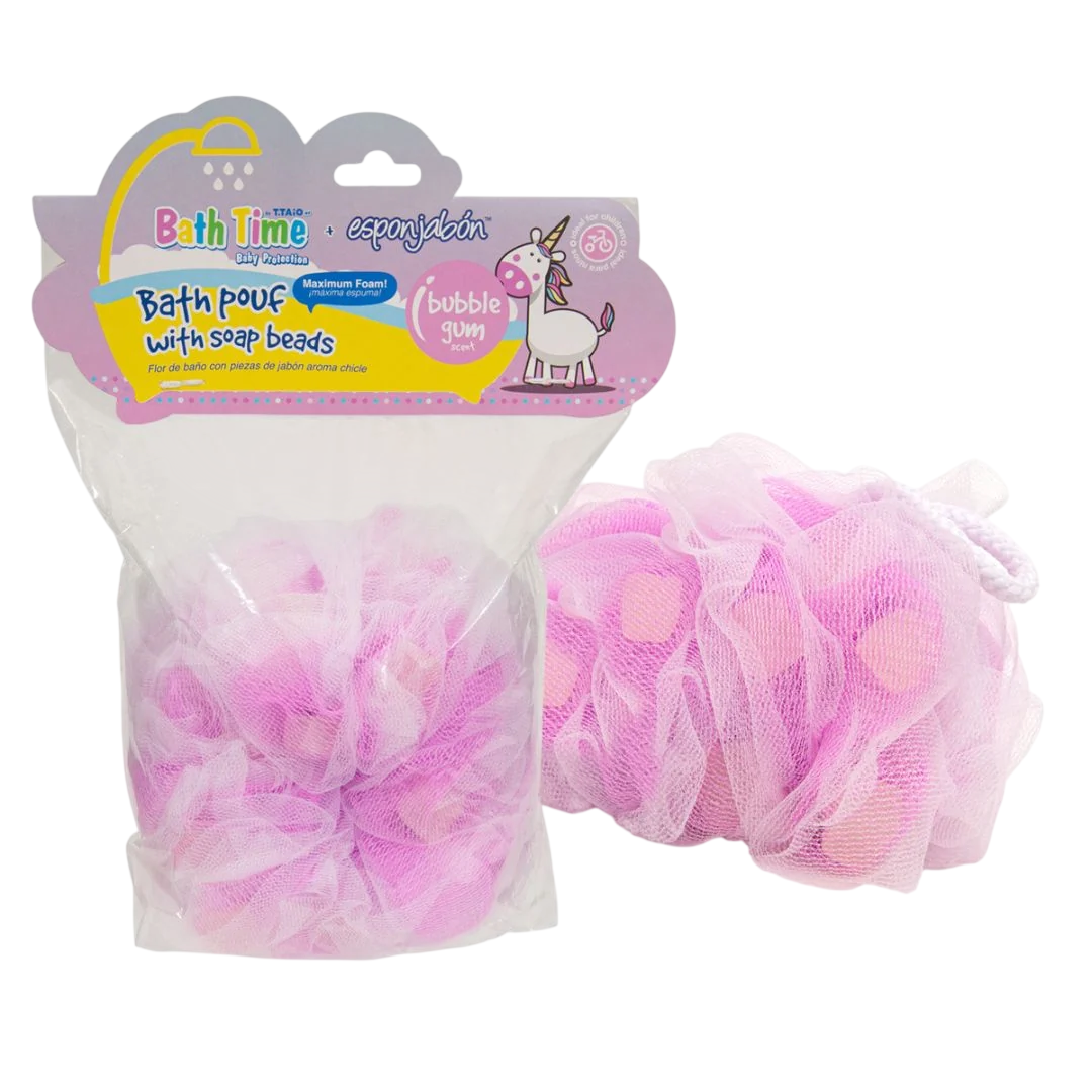Esponjabon, Bubble Gum, Cleansing & Exfoliating, Soap & Sponge 2-In-1