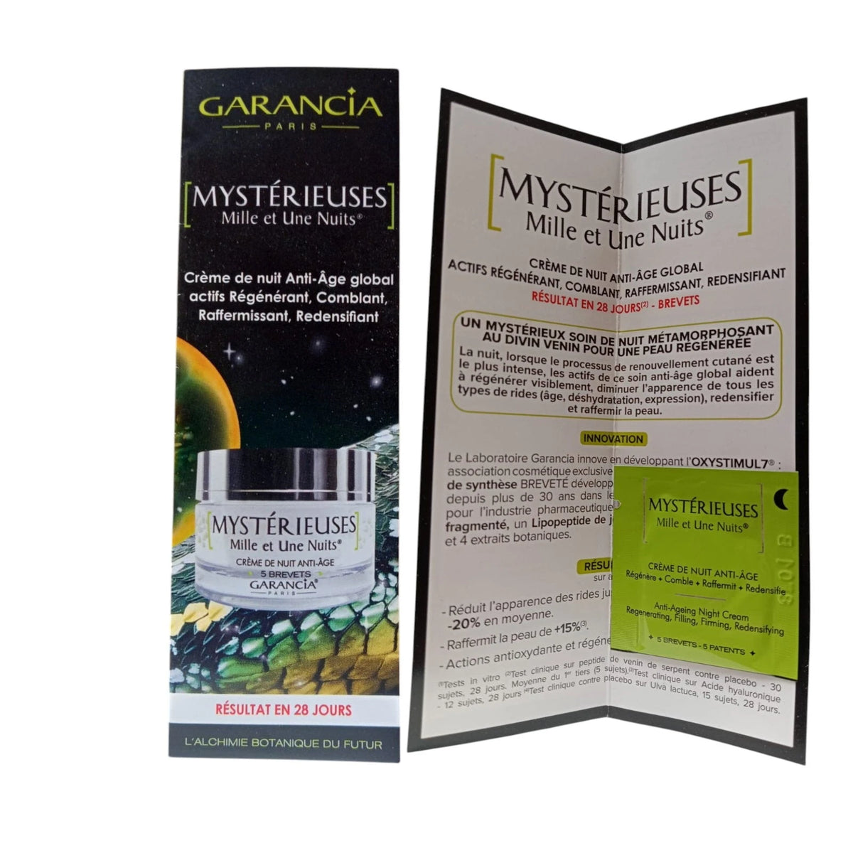 Garancia, Mysterieuses Mille et Une Nuits, Anti-Ageing, Night, Cream, For Face, 1 ml *Sample