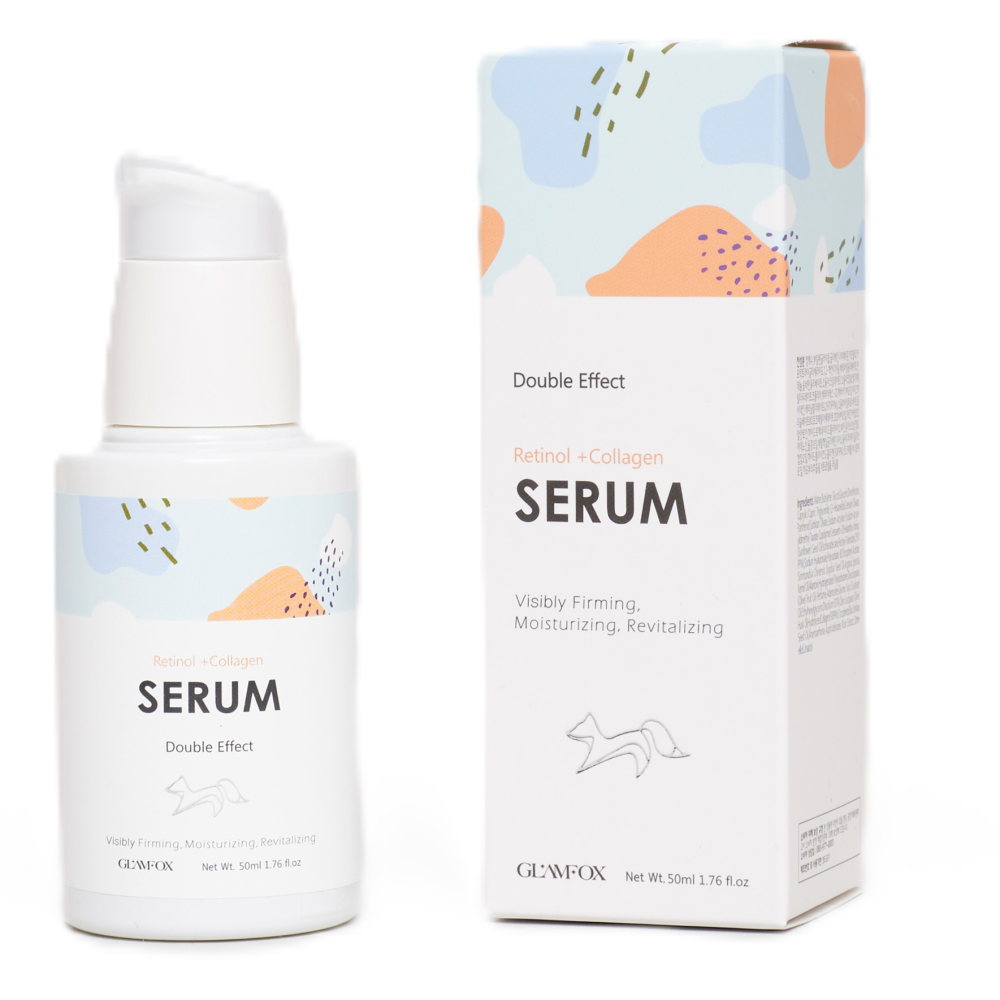 Glamfox, Double Effect, Collagen, Firming & Hydrating, Daily, Serum, For Face, 50 ml