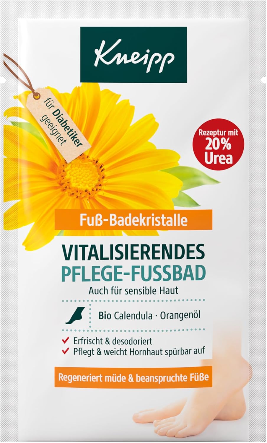 Kneipp, Foot Care, Calendula Flower, Relaxing, Bath Salt, 40 g