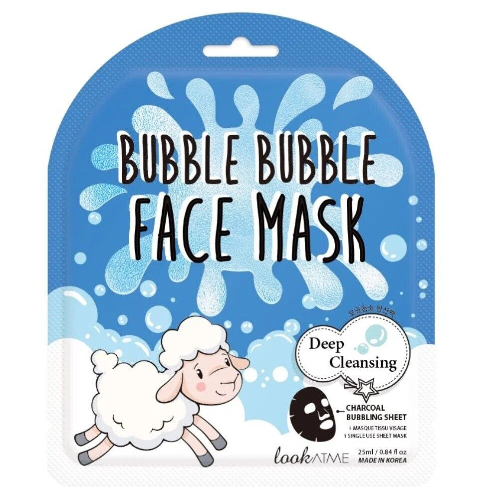 Look At Me Bubble Bubble Diepreinigend sheetmasker met houtskool 25 ml