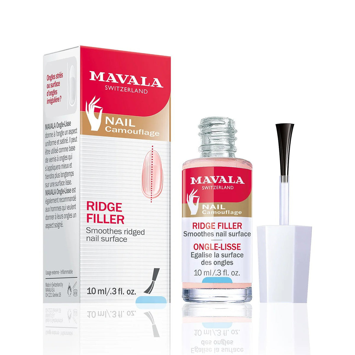 Mavala, Ridge Filler, Smooth, Nail Strengthening Lacquer, 10 ml