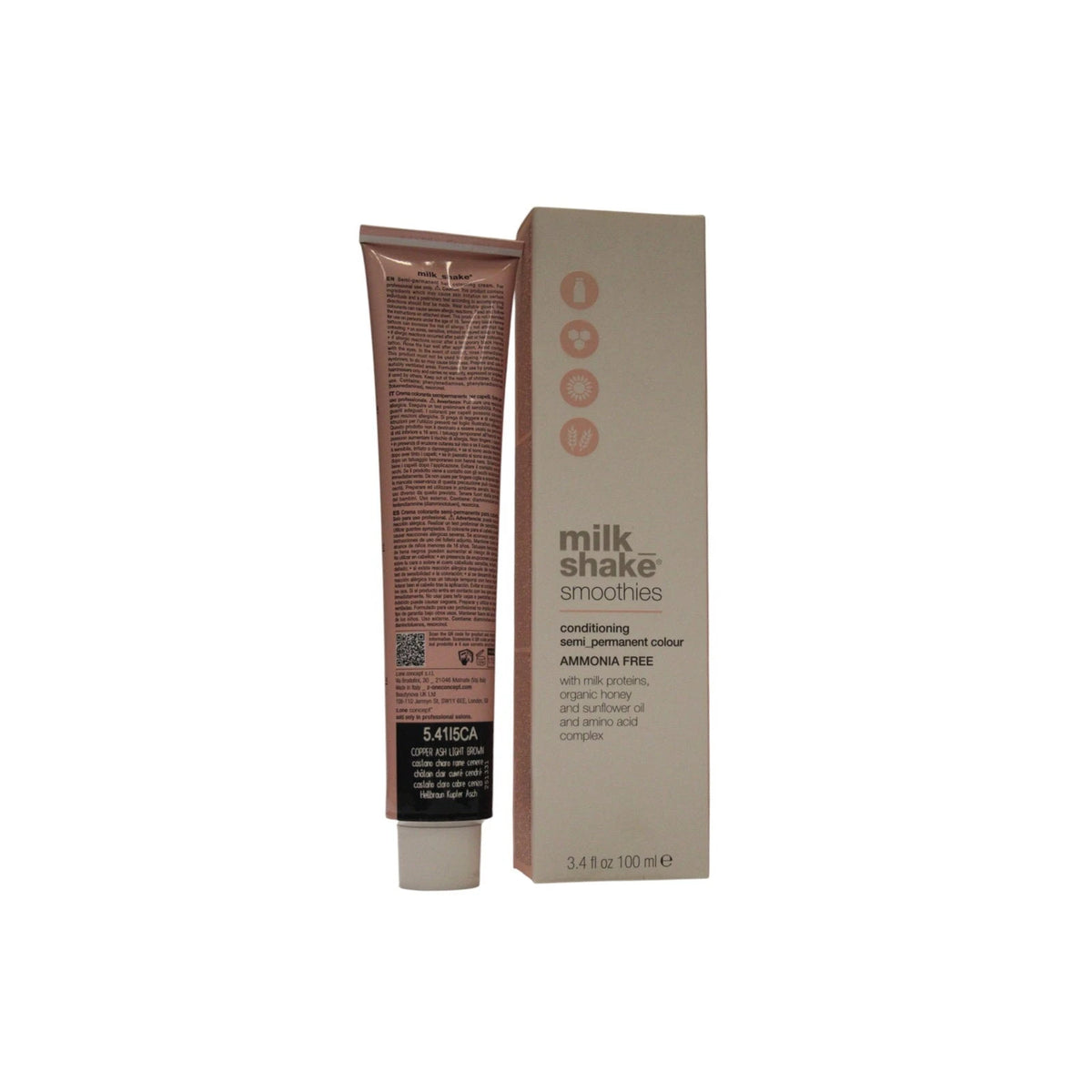 milk_shake Smoothies Verzorgende Semi-Permanente Kleur 5.41/5CA Copper Ash Light Brown 100 ml