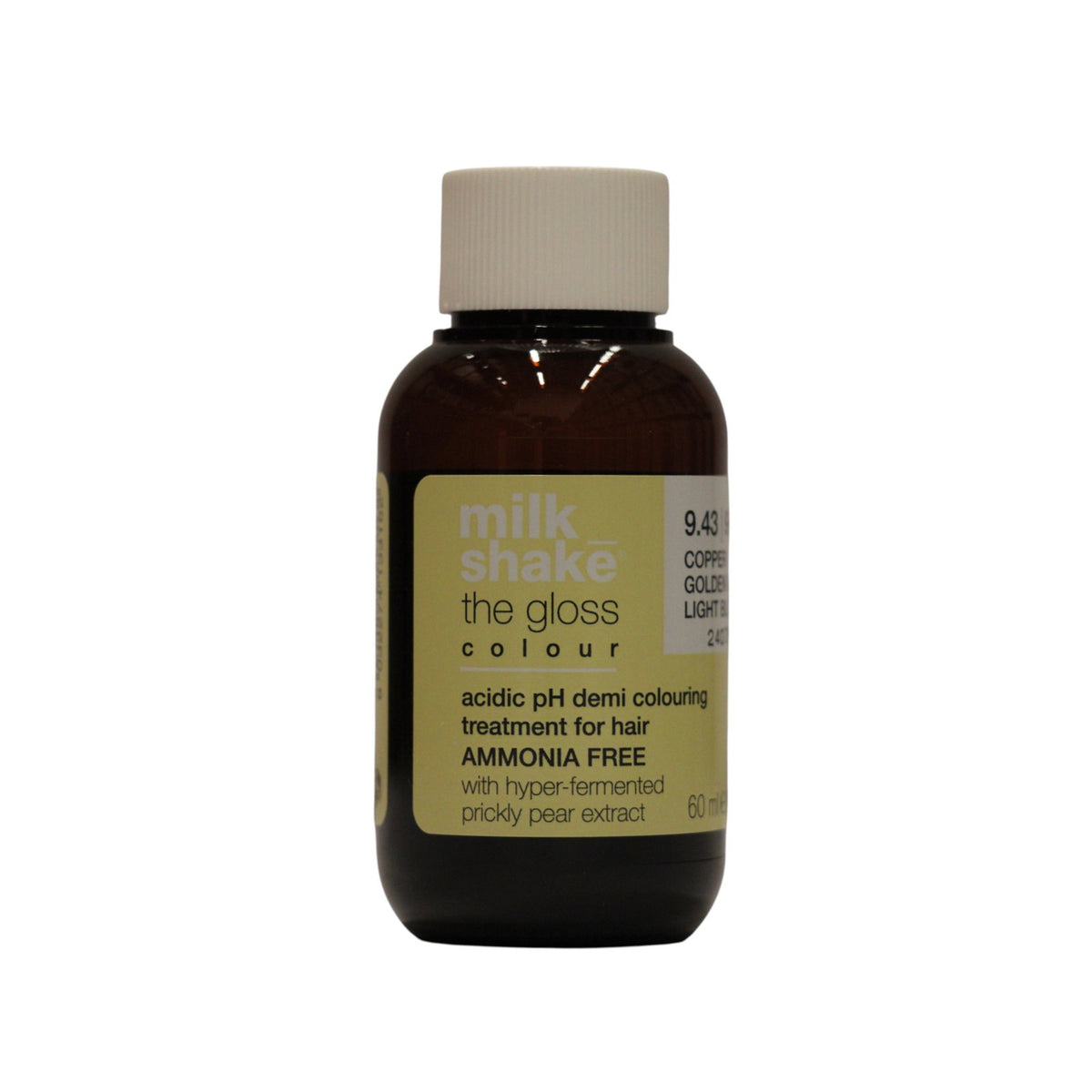 milk_shake The Gloss Demi-permanente haarverf met zure pH 9.43 Zeer licht kopergoudblond 60 ml