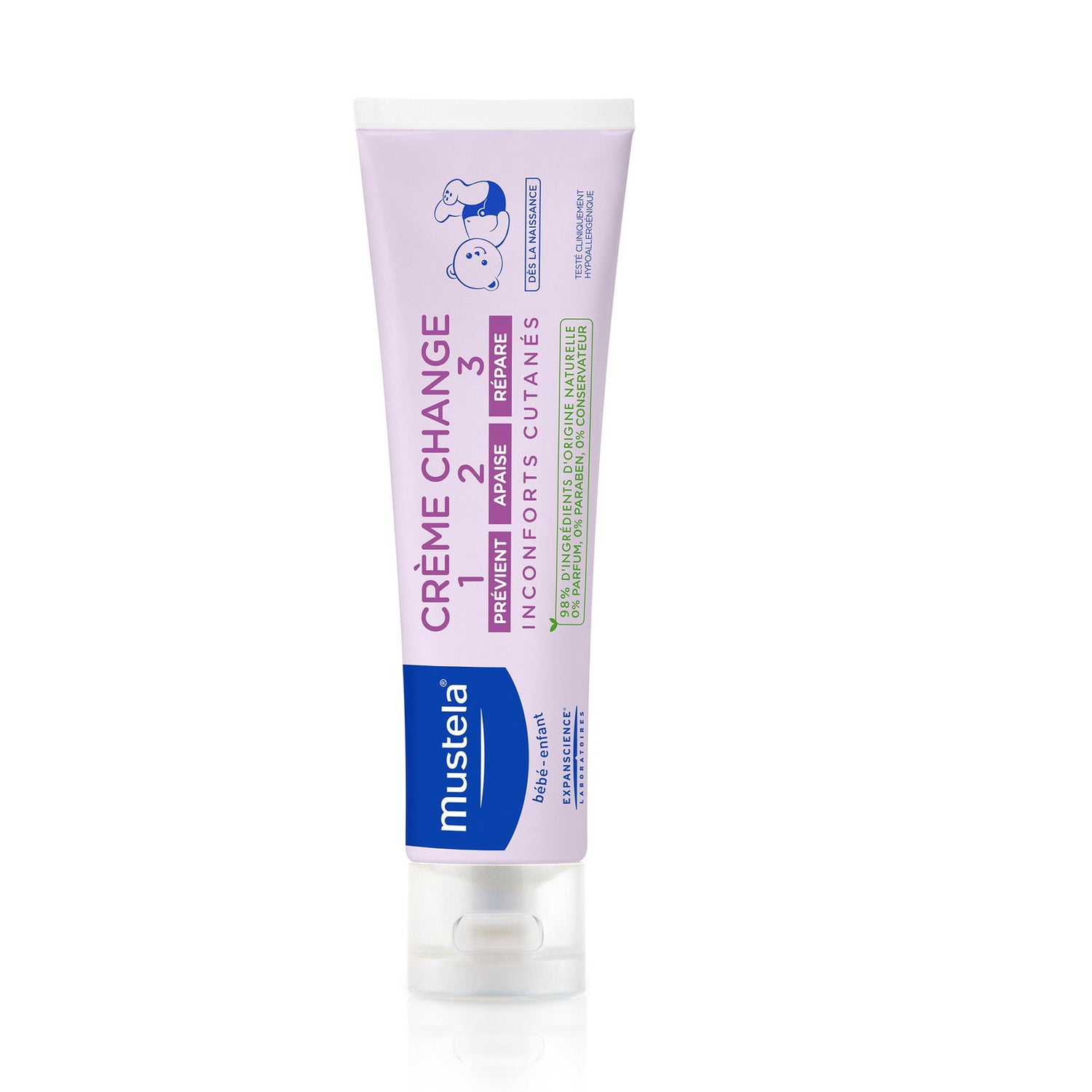 Mustela, Vitamin Barrier 123, Protects & Hydrates, Body Cream, Diaper Area, 100 ml