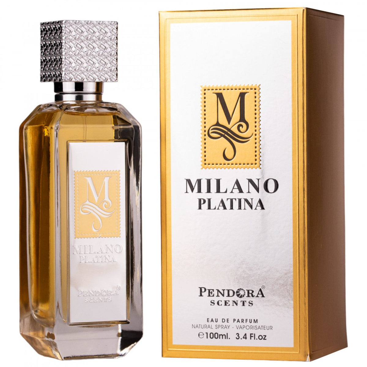 Pendora Scents, Milano Platina, Eau De Parfum, For Men, 100 ml