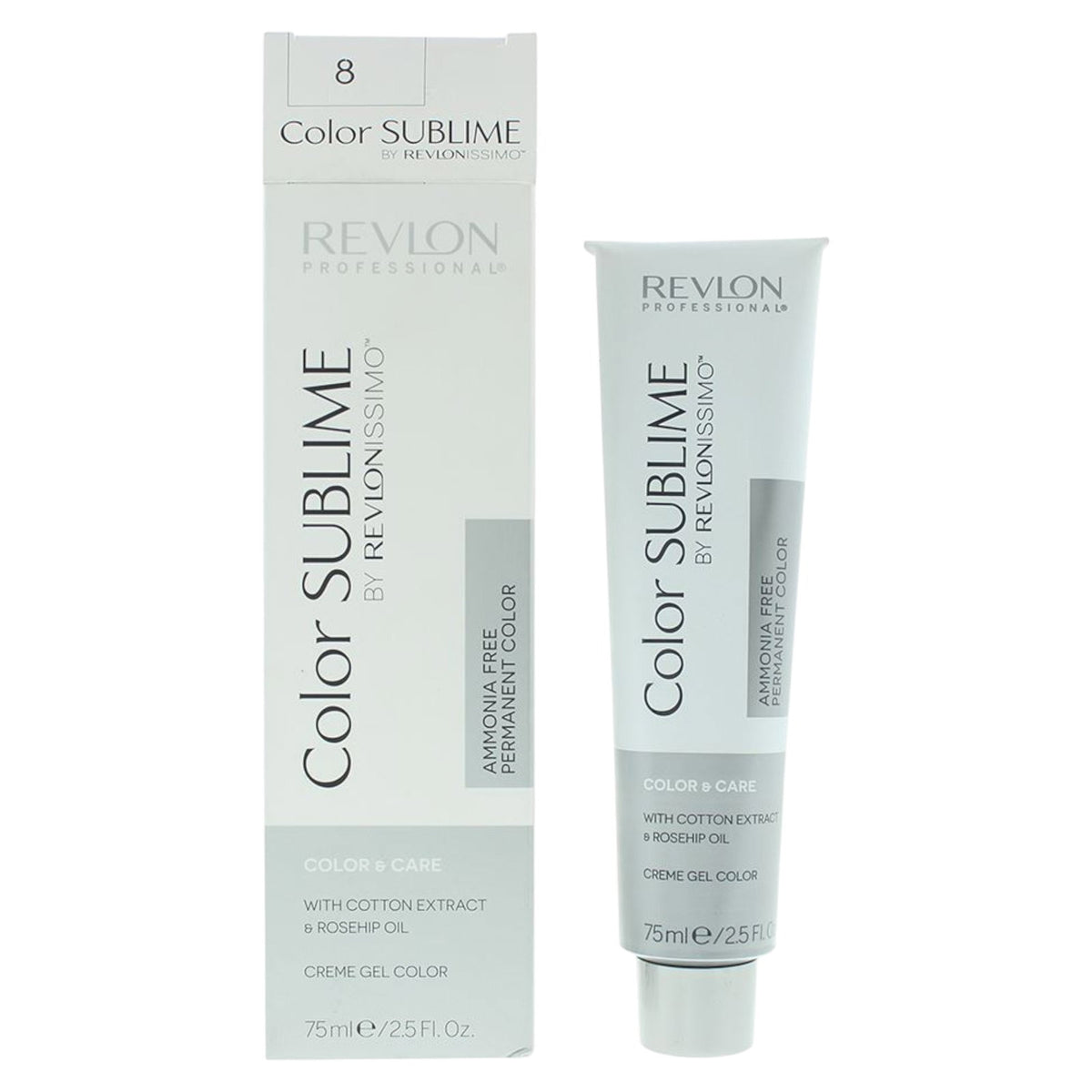 Revlon, Color Sublime, Permanent Hair Dye, 8 Light Blonde, 75 ml