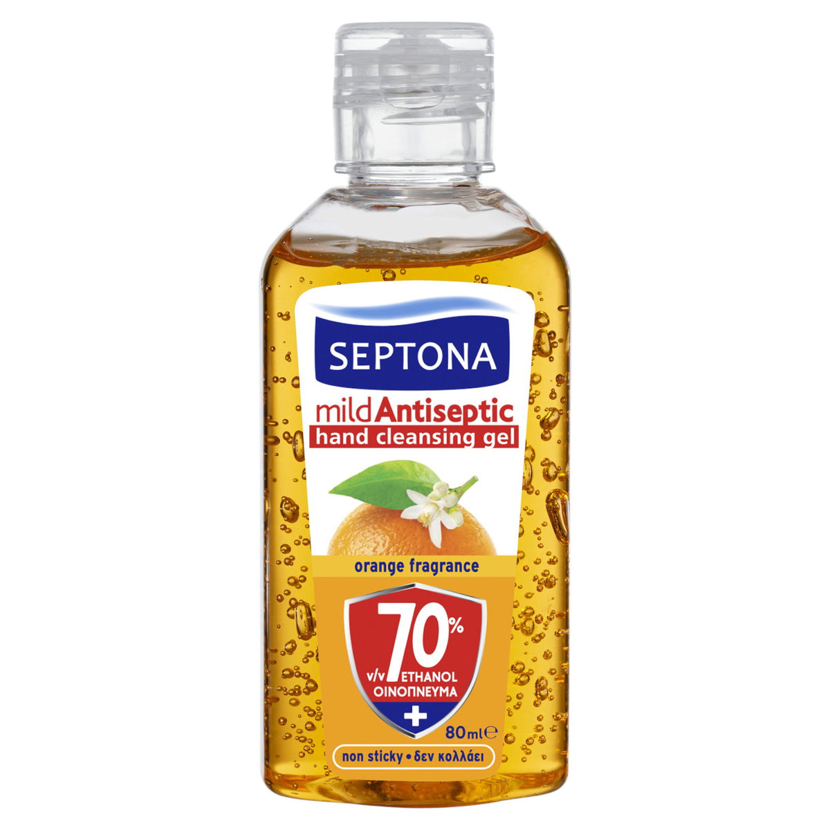 Septona, Mild Antiseptic, Orange, Antiseptic, Cleansing Gel, For Hands, 80 ml *Tester