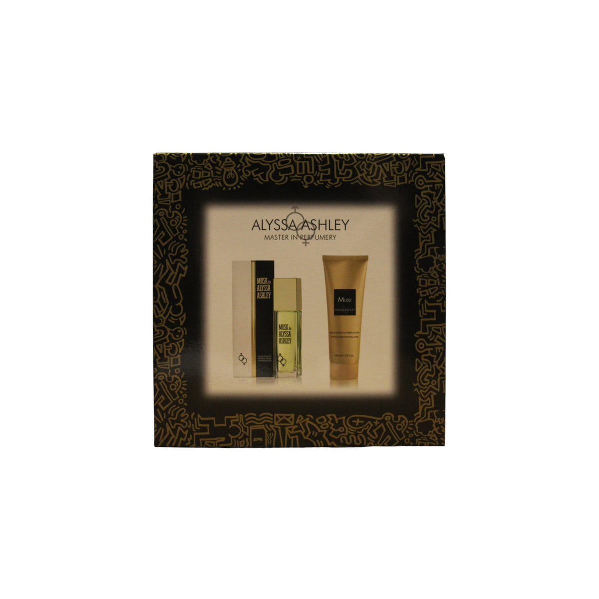 Alyssa Ashley Musk Eau de toilette 100 ml + Glanzende bodylotion 250 ml Set