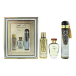 Set Ard Al Zaafaran: Turab Al Dhahab, Eau De Parfum, For Women, 100 ml + Turab Al Dhahab, Deodorant Spray, For Men, 250 ml + Turab Al Dhahab, Room Spray, 300 ml