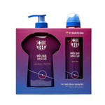 Set FC Barcelona: FC Barcelona, Liquid Soap, For Hands, 400 ml + FC Barcelona, Scented Spray, For Men, 180 ml