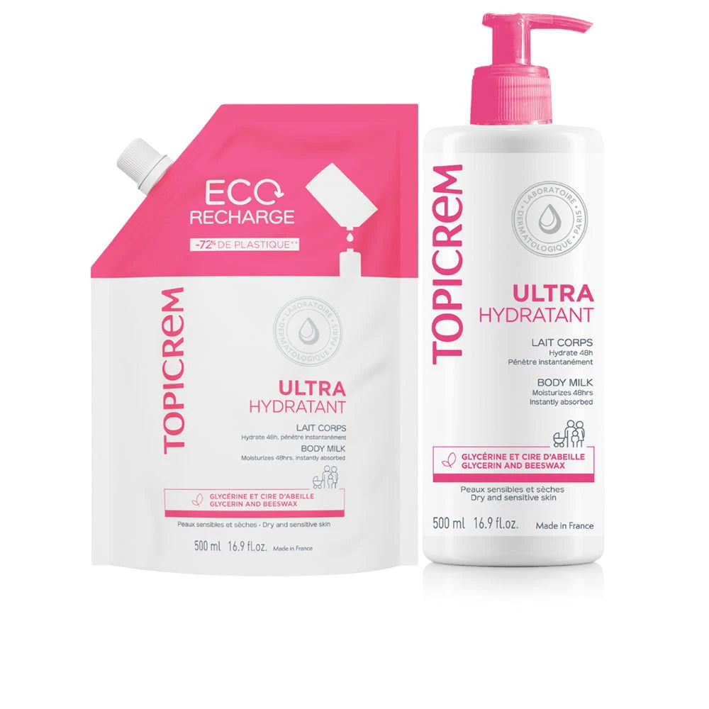 Topicrem Ultra Hydratant Navulbare Lichaamsmelk Set