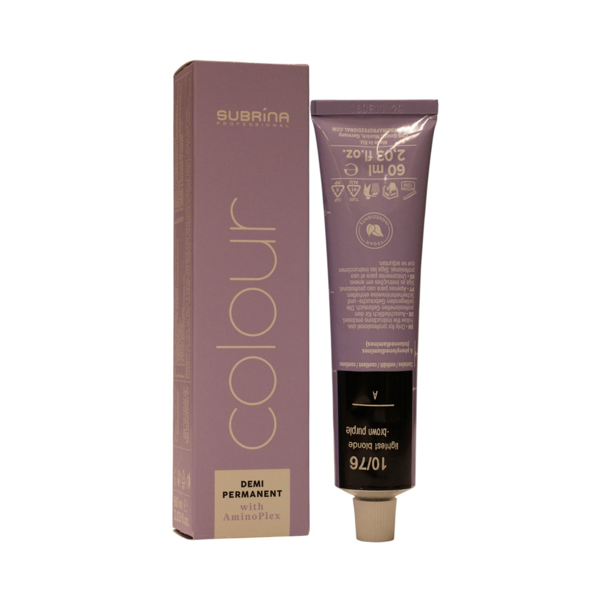 Subrina Professional Demi-permanente haarkleuring 10/76 Lichtst blond bruin-violet 60 ml