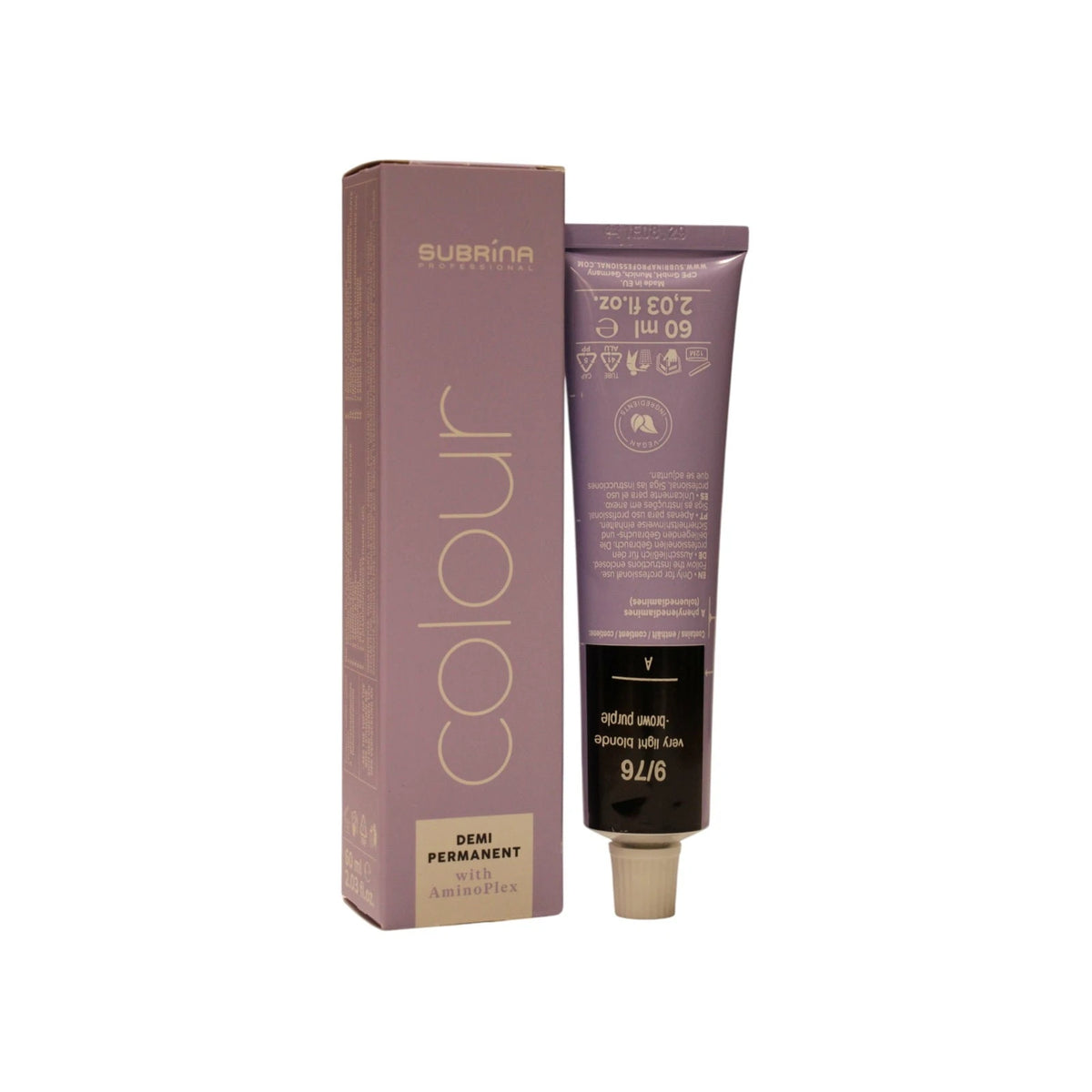 Subrina Professional demi-permanente kleur 9/76 zeer licht parelpaars blond 60 ml