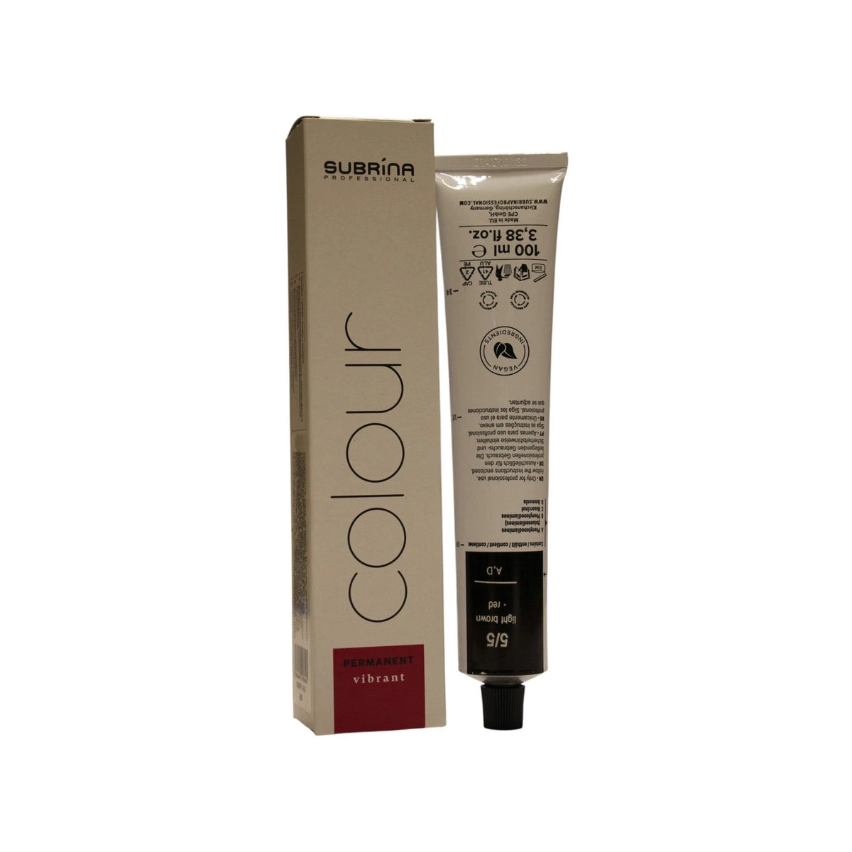 Subrina Professional Essential Colour Permanente Haarverf 5/5 Lichtbruin Rood 100 ml