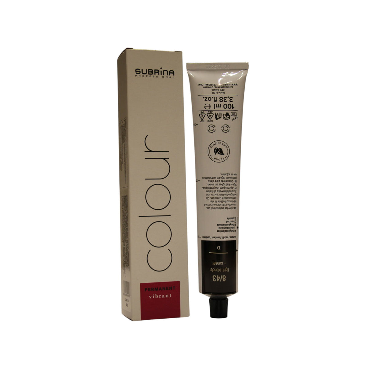 Subrina Professional Vibrant Colour Permanente Haarverf 8/43 100 ml