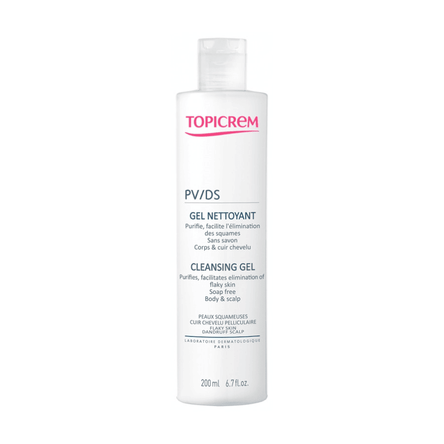 Topicrem, PV/DS, Cleansing, Soothing & Protecting, Shower Gel, For Body, For Hair, For Face, For Scalp, For Sensitive Skin, 200 ml